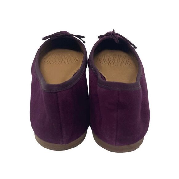 Corso Como 7 Eggplant Purple Suede Recital Ballet Flats Suede Pointed Toe - Picture 3 of 11